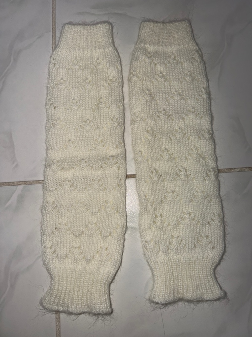 Cozy Cream Knit Leg Warmers